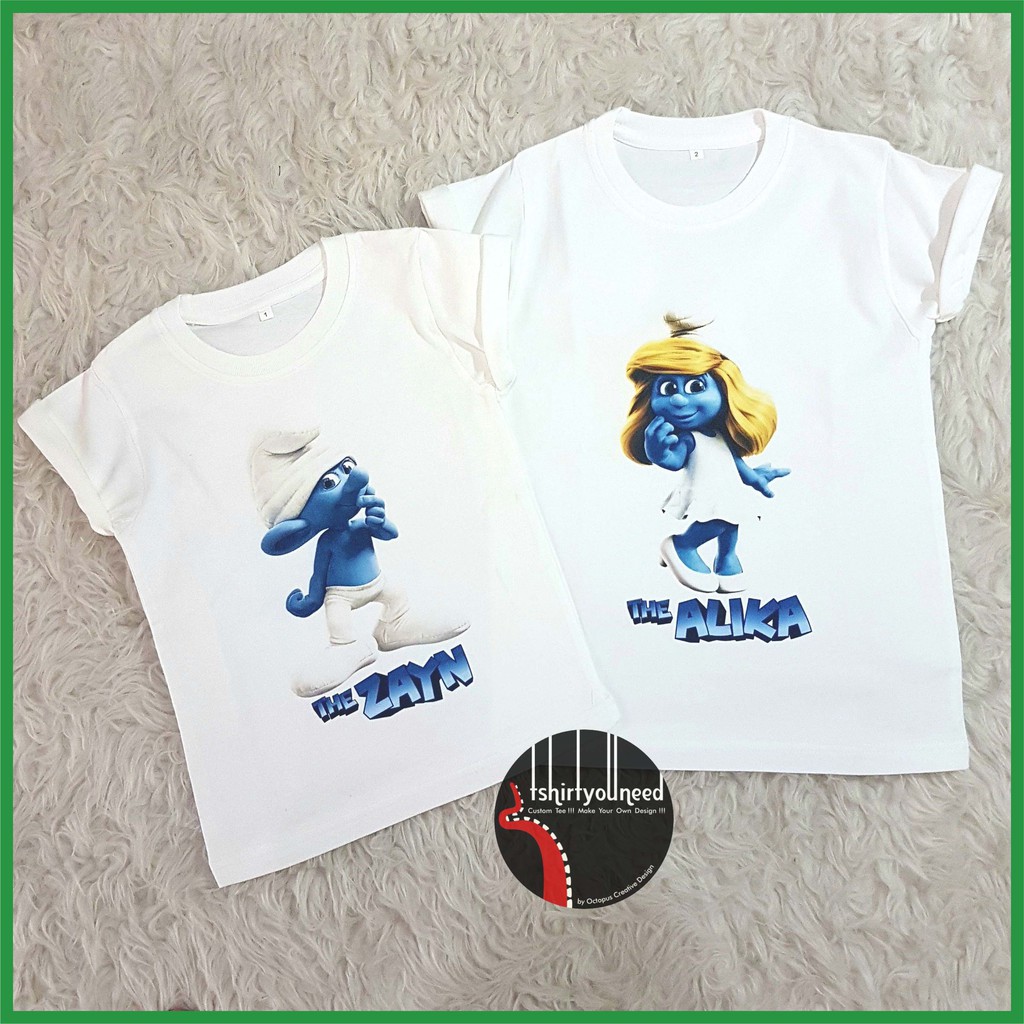 Kaos Anak Dewasa TYN Smurf
