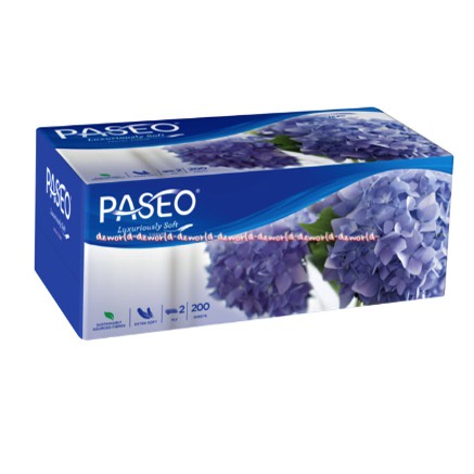 Paseo Luxuriously Soft Facial Tissue 200sheet Tissu Kotak Paseo Ungu Tisu Kemasan Kotak Lux Purple