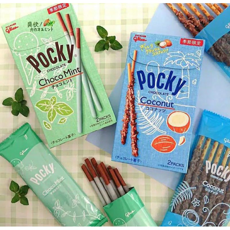 Jual Pocky Japan Limited Edition Choco Mint &amp; Coconut Indonesia|Shopee Indonesia
