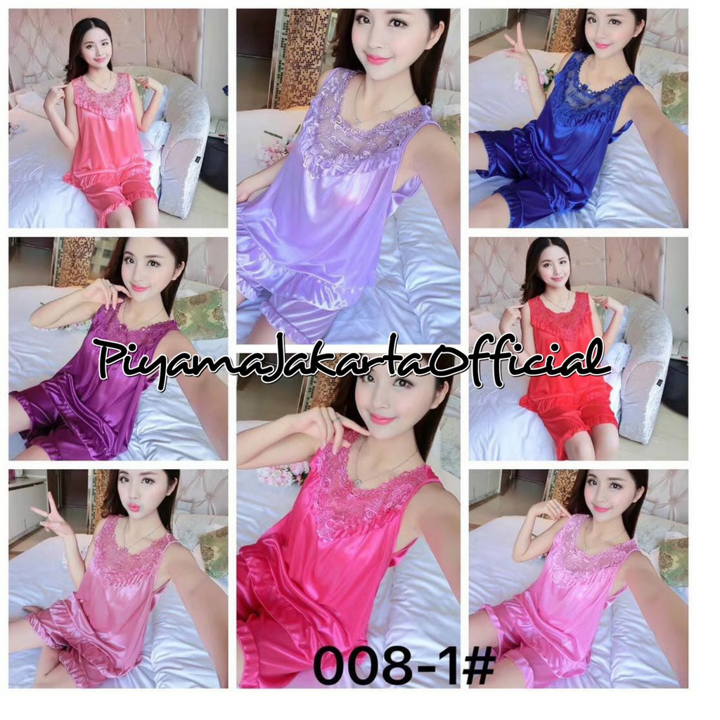 PX - TSTxx -  baju tidur SATIN Tricot Wanita