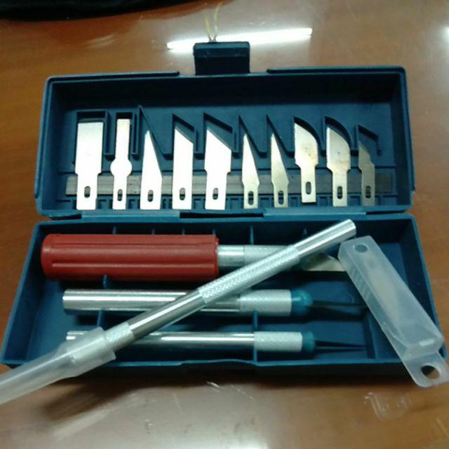 Set Pisau Alat Ukir 13 In 1 Seni Dengan 3 Handle Pisau A003 Omthafsv
