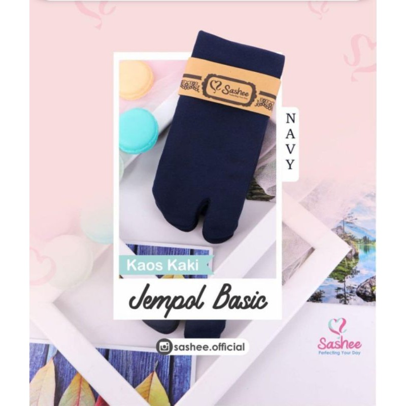 Sashee Kaos Kaki Jempol Basic-Navy
