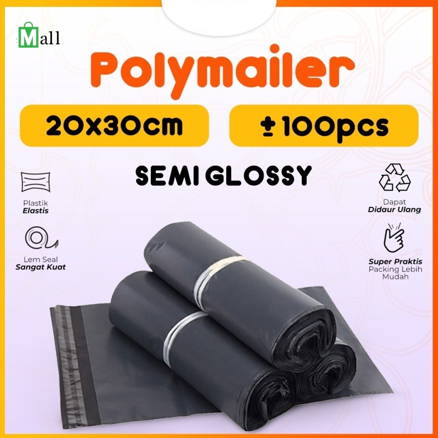 

PL20 - Plastik Hitam POLYMAILER 20x30cm 100 Pcs Kantong Plasik Packing