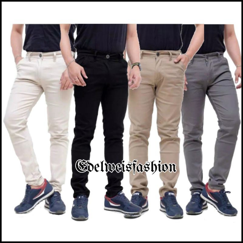 [TERLARIS] CELANA PANJANG PRIA UKURAN 27-38 PREMIUM QUALITY CHINOS SLIMFIT COWO SKINNY POLOS COWOK