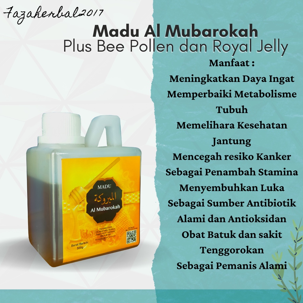 AL MUBAROKAH MADU HUTAN 500gram Beepoolen Royal jelly