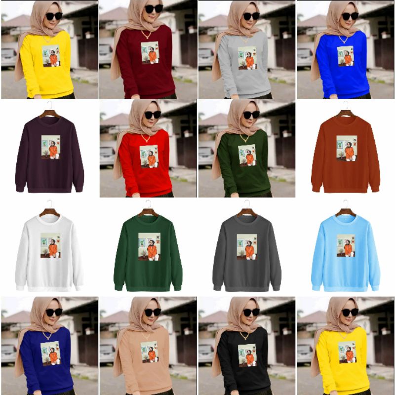 UKURAN S M L XL XXL BAJU ATASAN SWEATER KIRANA HIJAB 2 WANITA SS