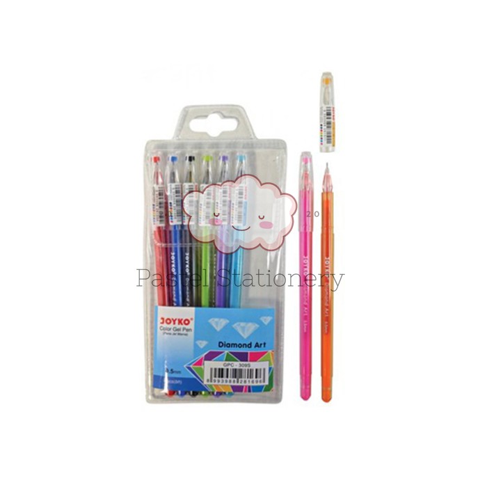 

Color Gel Pen Joyko Diamond Art Colors Set GPC-309S 0.5mm - Pulpen Pena Bolpen Warna 0,5 mm