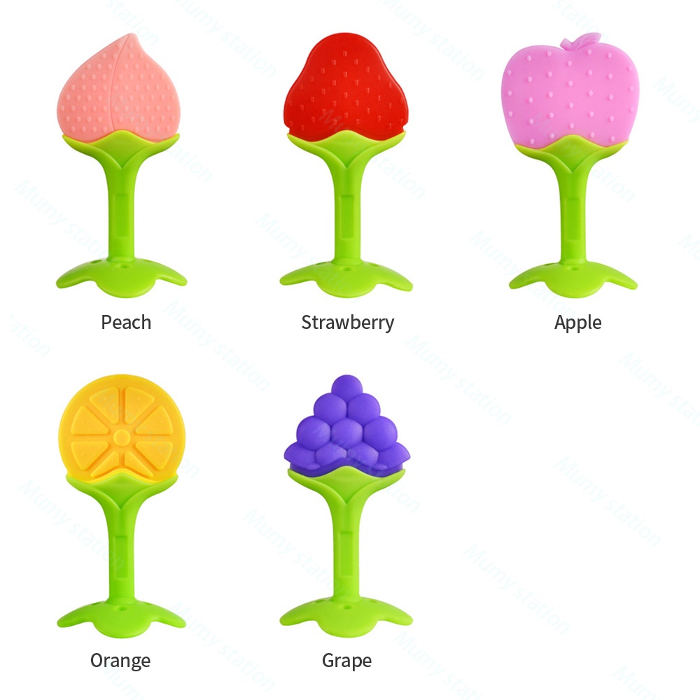 Mumystation Teether Bahan Silikon bayi / Gigitan Bayi / Teether Gigitan bayi Bentuk Buah