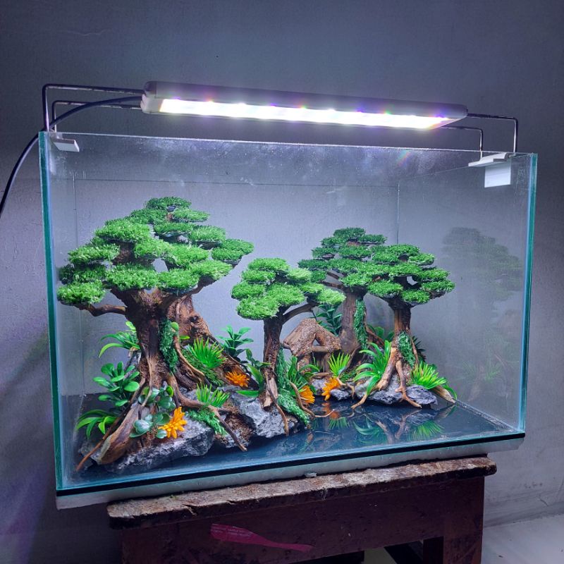 Jual Hardscape Hiasan Aquarium Aquascape Tema Hutan Sintetis Murah Shopee Indonesia