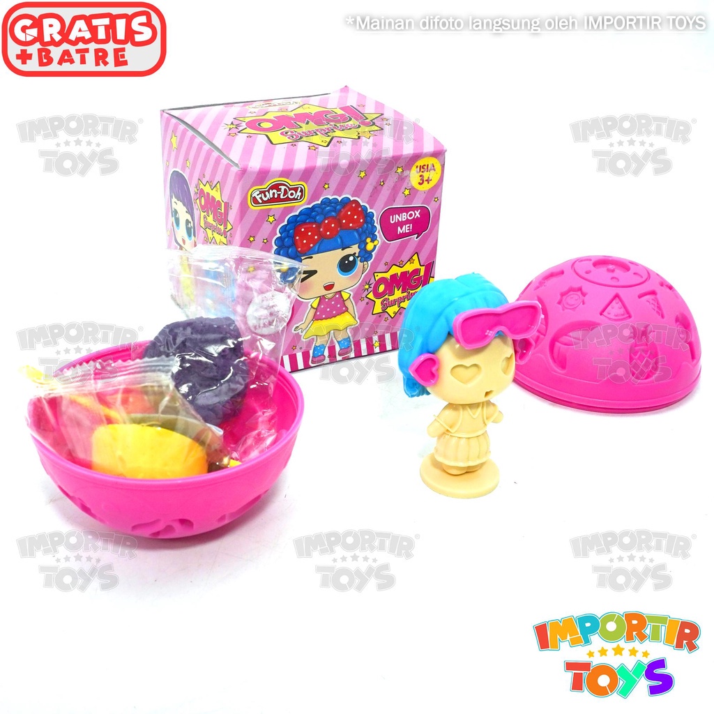 Mainan Boneka LOL Surprise Bola FunDoh Ball Plastisin Mainan Edukasi