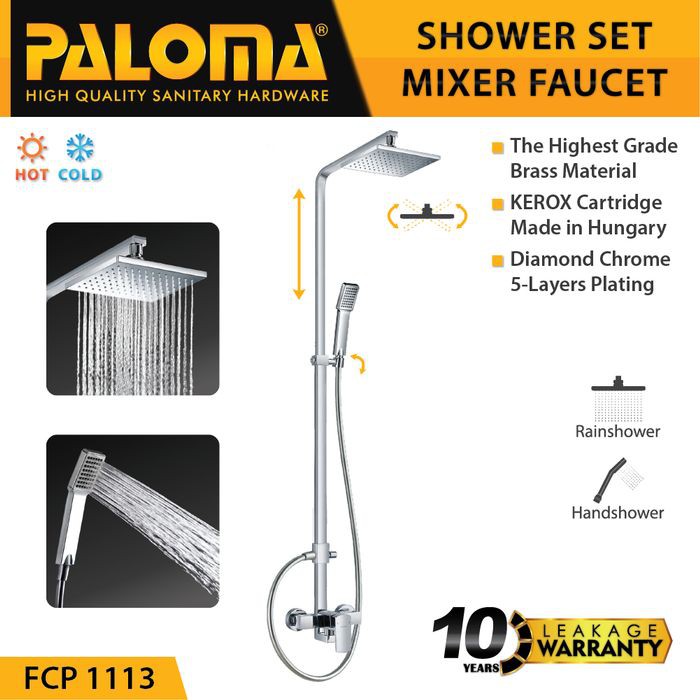 PALOMA FCP 1113 Shower Tiang Set Column Mandi Keran Kran Panas Dingin