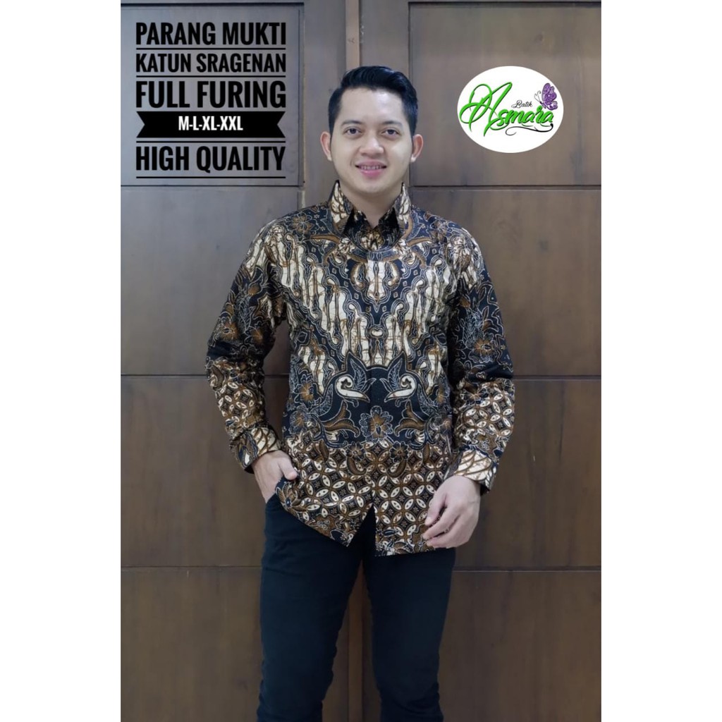 PARANG MUKTI Kemeja Batik Pria Full Furing Katun Sragenan