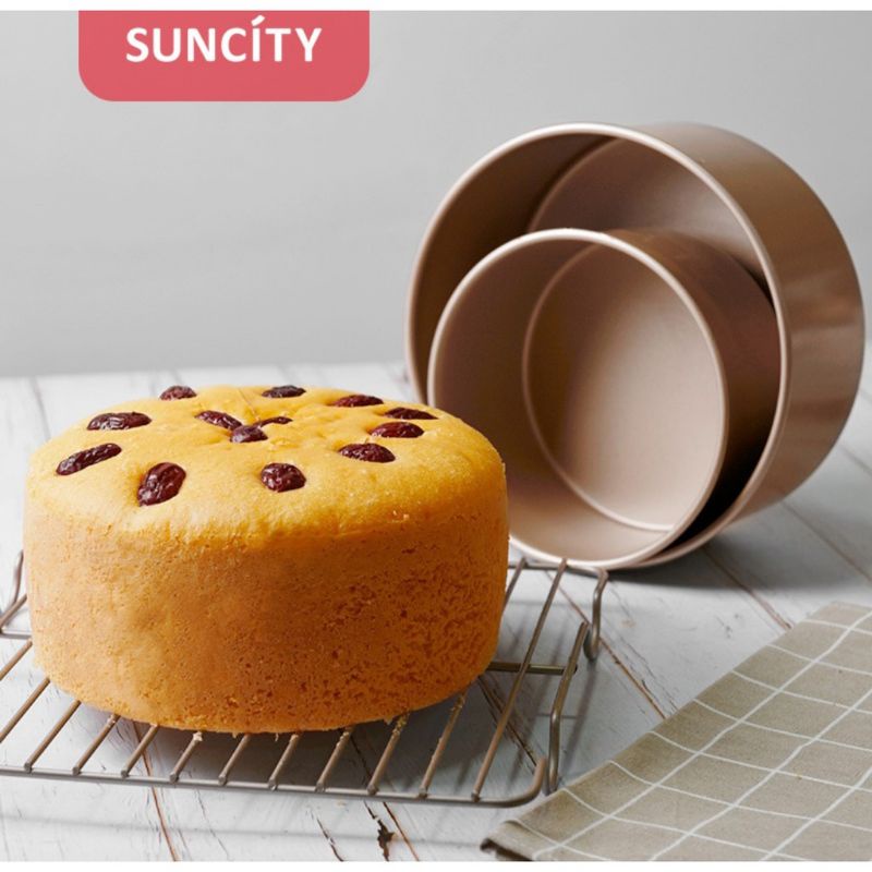 Loyang Round Press Suncity / Loyang Bulat Press Suncity / Loyang Bulat Tanpa Sambungan / Loyang Bolu Chiffon