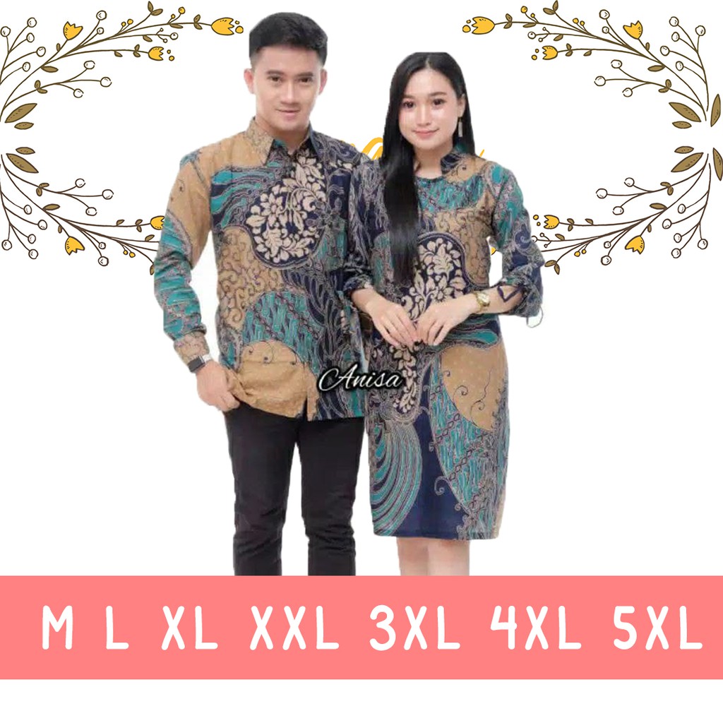 Maura Couple - Sania Ruffle Batik Couple Ori Ndoro Jowi Batik Couple Modern BY AGHNA