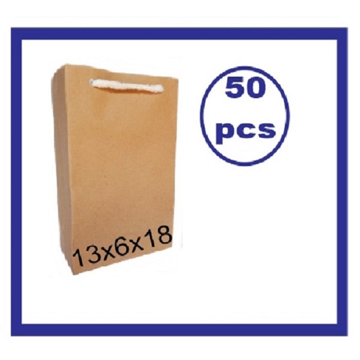 

50pcs tas paperbag paper bag souvenir 13x18