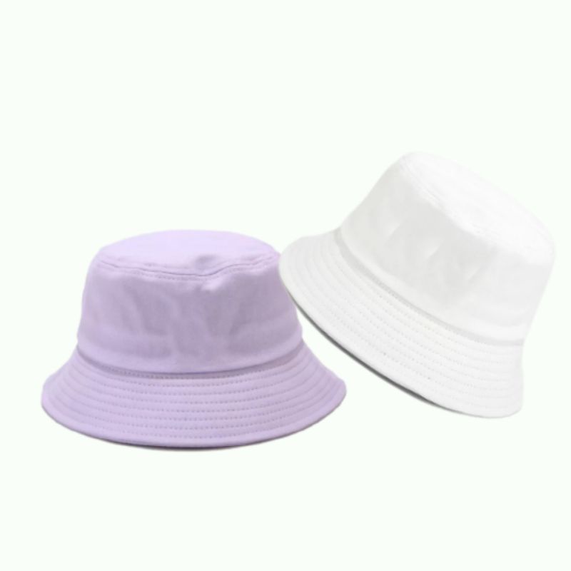 topi bucket hat polos pria dan wanita bolak balik bervariasi  bolak balik luar dalam 100% premium