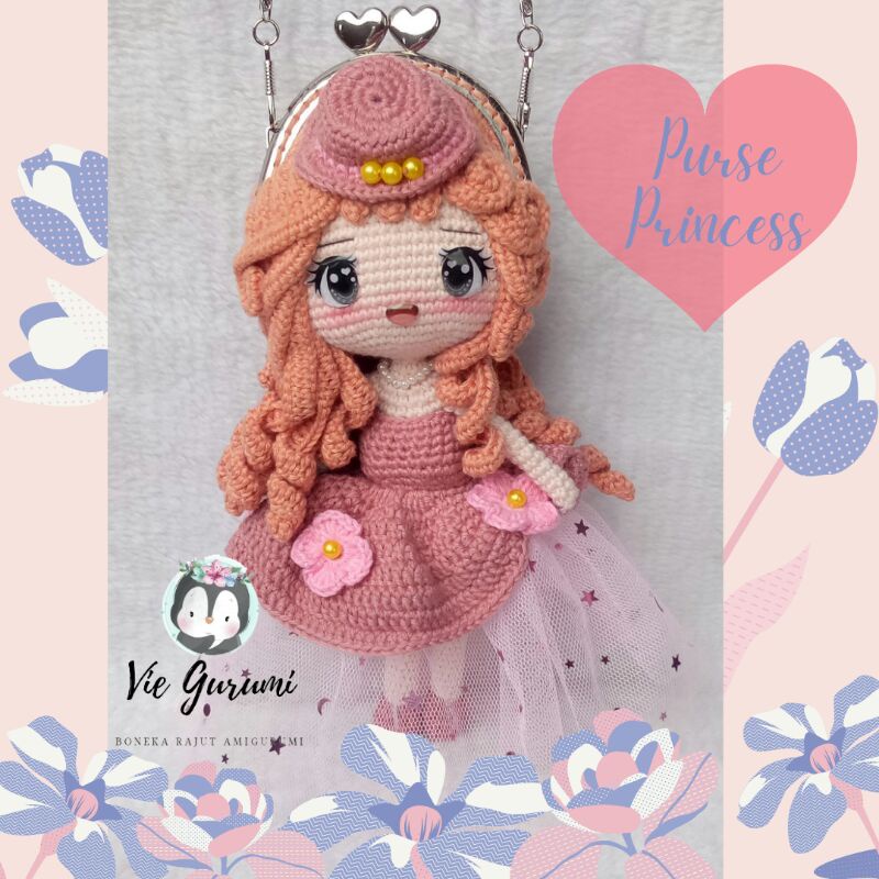 Dompet Koin Princes Amigurumi / Boneka Rajut