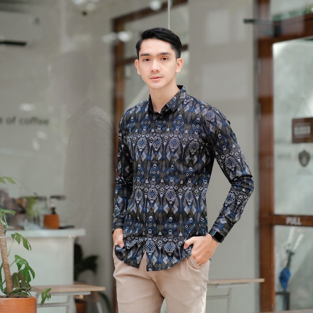 M/L/.XL./XXL/XXXL Batik Pria Songket New Motif / Hem Pria Kantor Batik Bolang