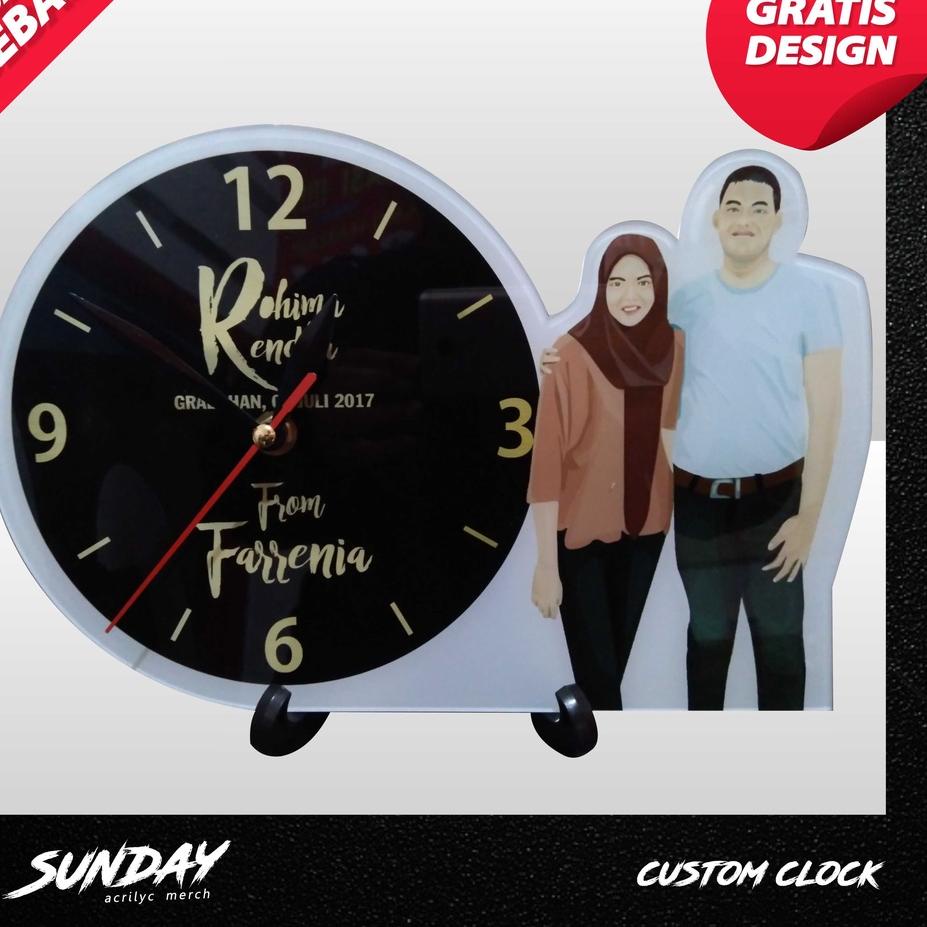 Siap Kirim.. Jam Akrilik / Jam Custom / Jam Analog Custom