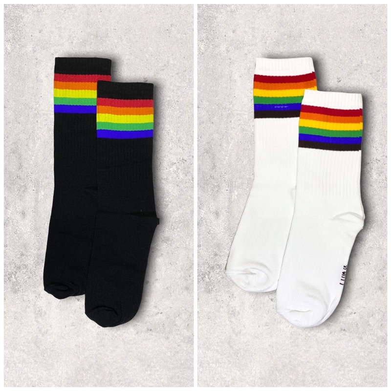 KAOS KAKI PANJANG MOTIF RAINBOW PREMIUM / KAOS KAKI PANJANG MOTIF