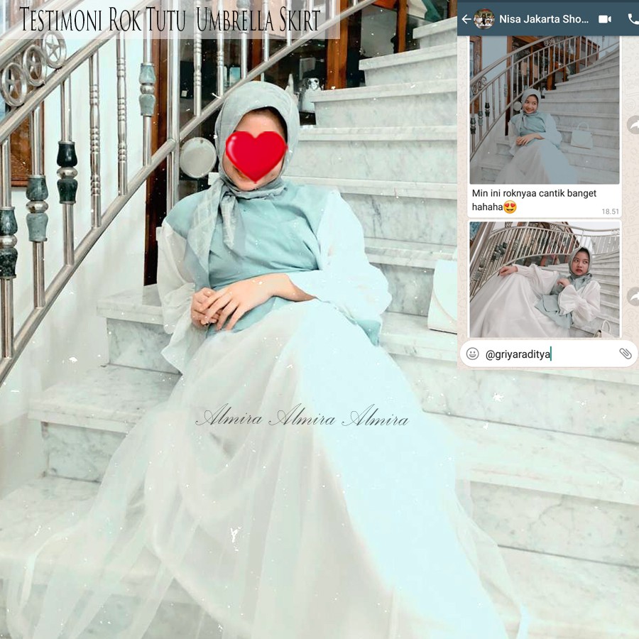 Rok Tutu Panjang Polos Dewasa Pesta Wanita Muslimah Cantik Long skirt Griyaraditya Almira