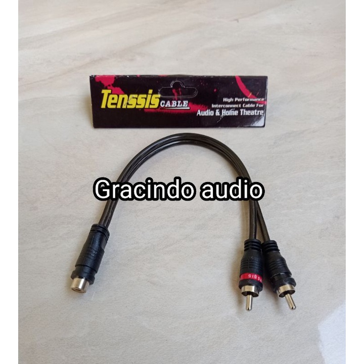 Kabel Audio RCA Cabang Y Tenssis 1 Female to 2 Male
