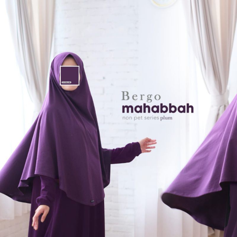 NEW ARRIVAL DHIKR BERGO MAHABBAH ll bergo kaos NON PET Uk. M dingin adem nyaman Kekinian ll ORI DHIK