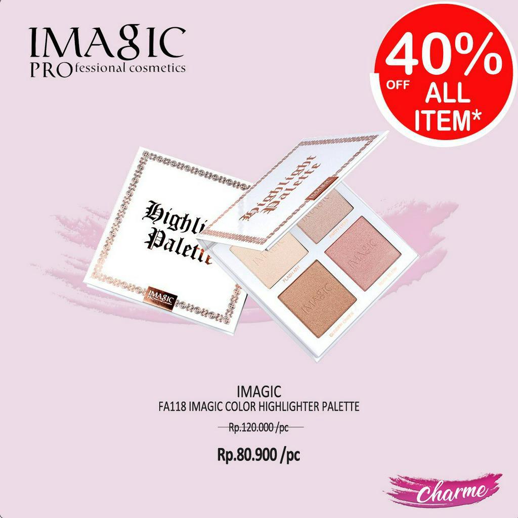 (READY &amp; ORI) IMAGIC 4 Color Highlighter Palette FA118 FA 118