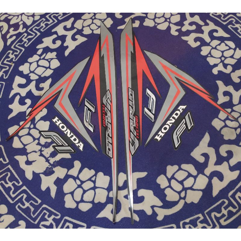 stiker striping Motor Honda Vario techno125 2017 hitam list body