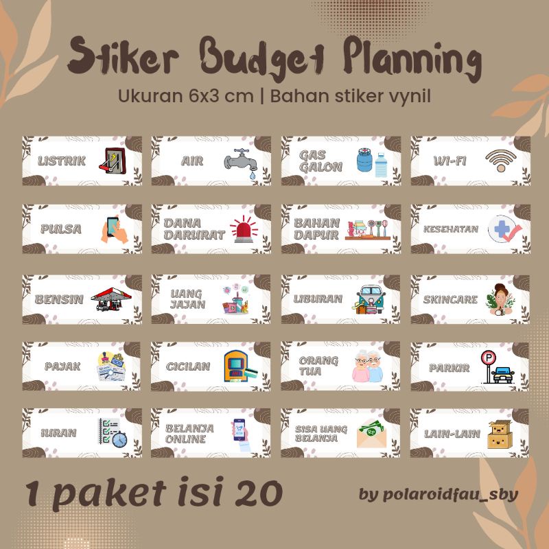 

STIKER BUDGET PLANNING