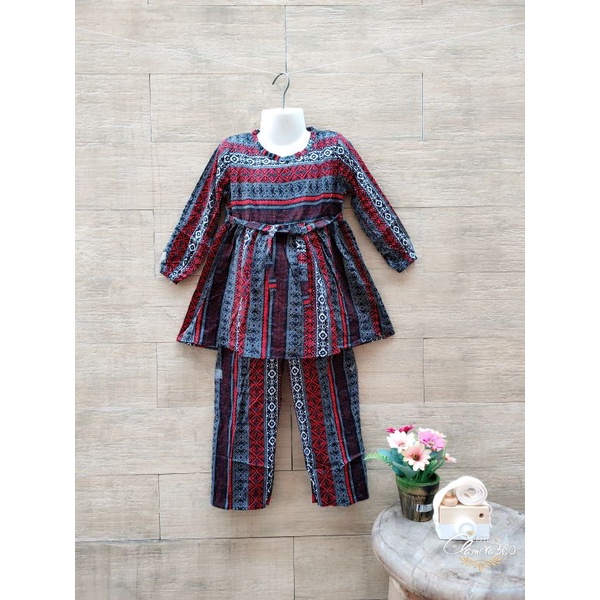 ONE SET RAYON SETCEL ANAK ETNIK TRIBAL USIA 7 - 15 TAHUN ATAU ABG