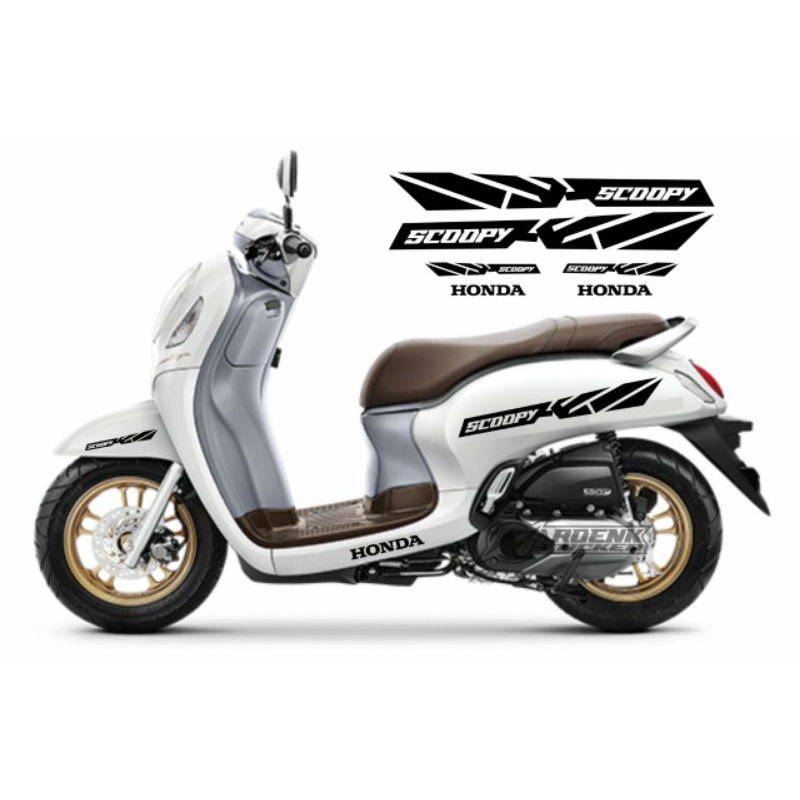 Striping scoopy stiker cutting list body motor scoopy simple