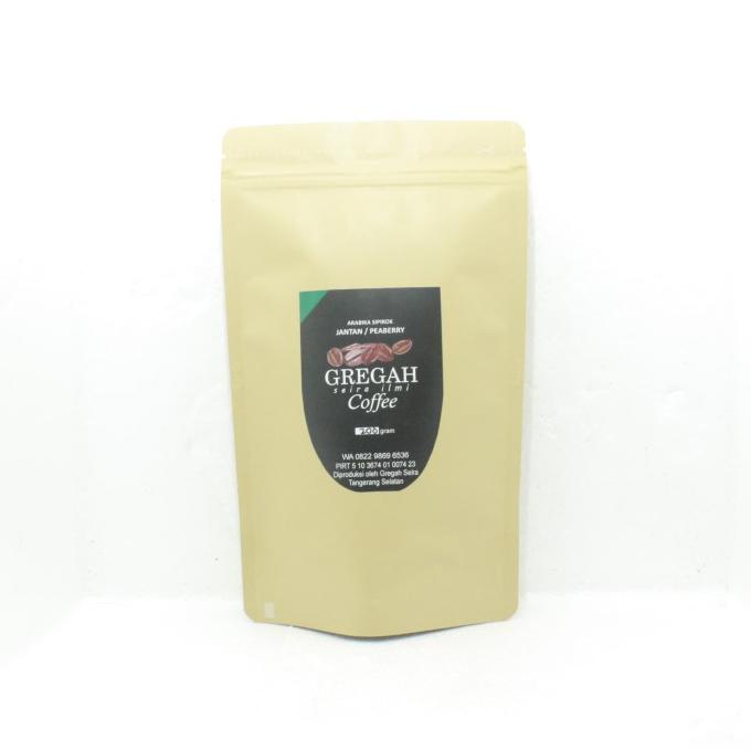 

Gregah Coffee Kopi Peaberry Jantan Arabika Sipirok 200 Gram