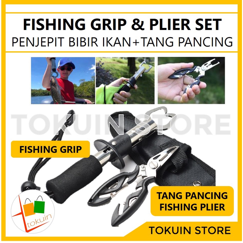 Fishing Grip Plier Tang Kail Pancing Penjepit Jepit Bibir Mulut Ikan Set