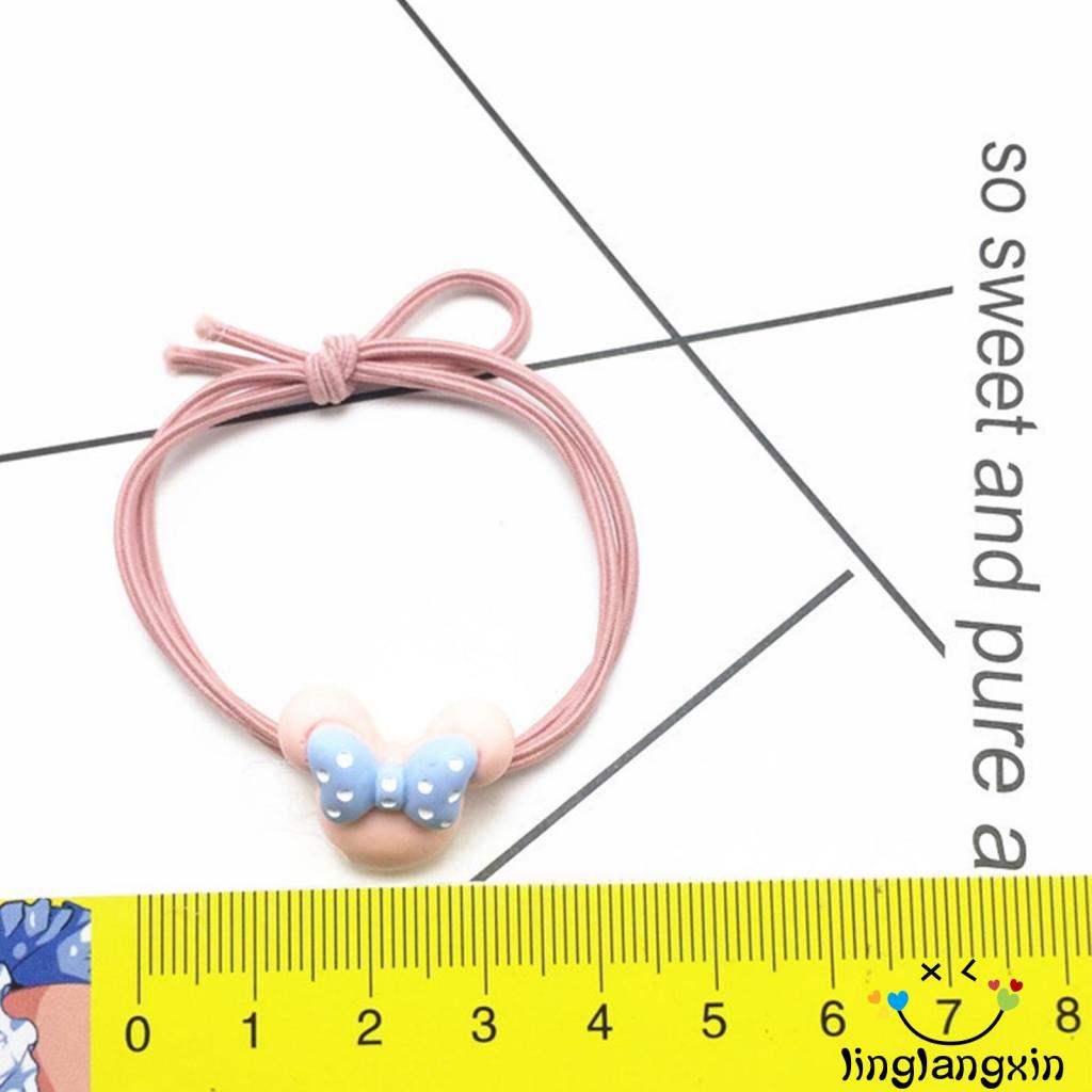 LLX-Women´s Cartoon Elastic Hair Rope, Bowknot Animal Head Ornament Hair Band, Hair Fixing Decorative Tool