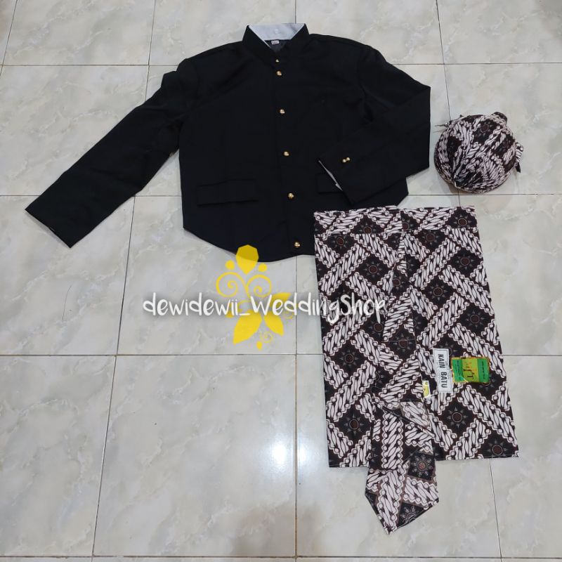 [1 Set] Sapit Urang + Beskap + Blangkon Jogja / Adat Jawa - Jogja