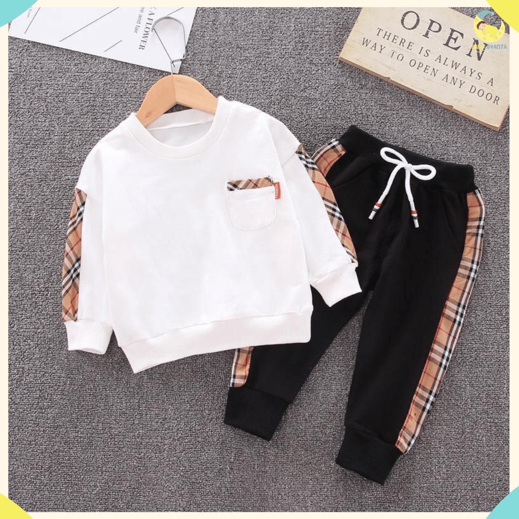 BABYLOVANTA - setelan baju anak laki-laki import korea premium JOGGER/ baju anak bayi laki-laki