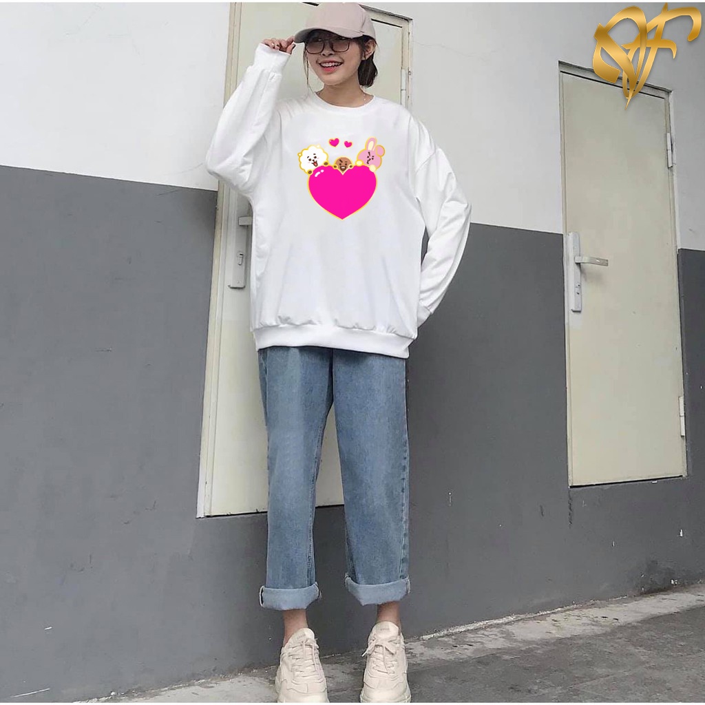 🅳🅵 Sweater BT21 Korean New Karakter style | Sweter BTS Wanita &amp; Pria Terbaru | Dhea Fashion