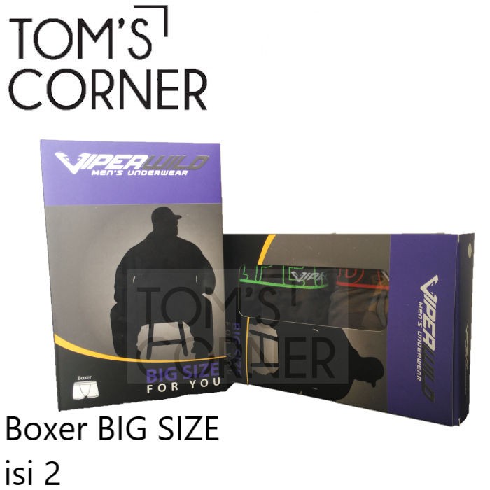 Boxer Viper Big Size  Boxer Pria Jumbo  Celana Dalam Pria Vpbx02 Big - Mix Xxl