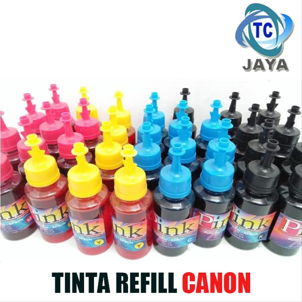 Satu set Tinta PINK Refill untuk Canon 100 ml (isi 4 botol)