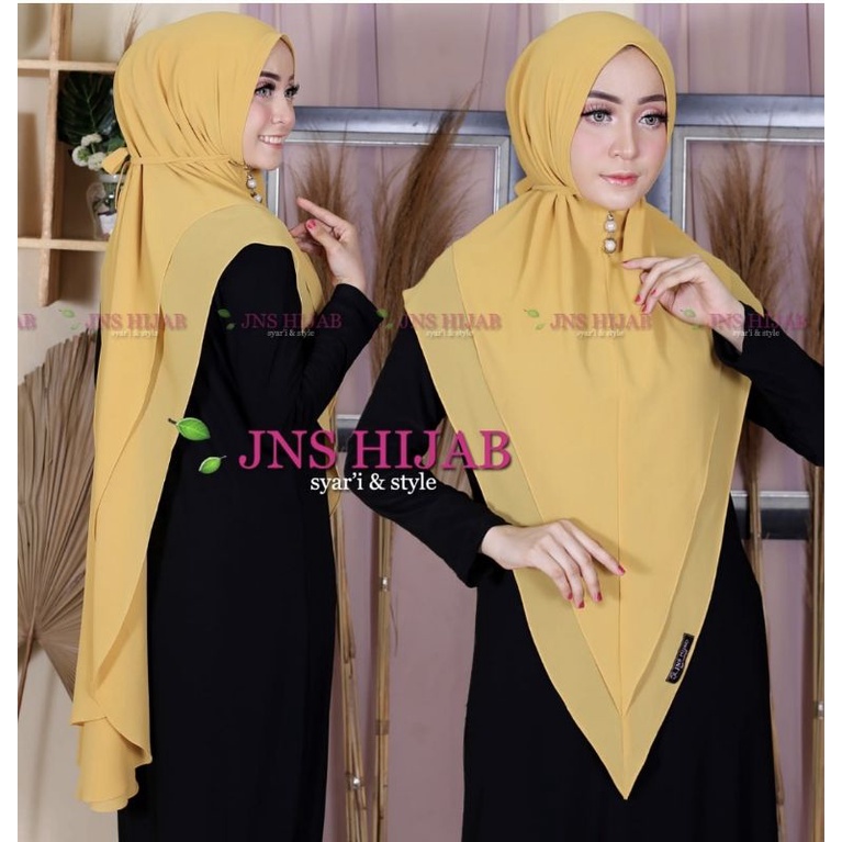 khimar non pet tali jumbo hijab MARYAM ceruty jilbab syari non pet by jns hijab