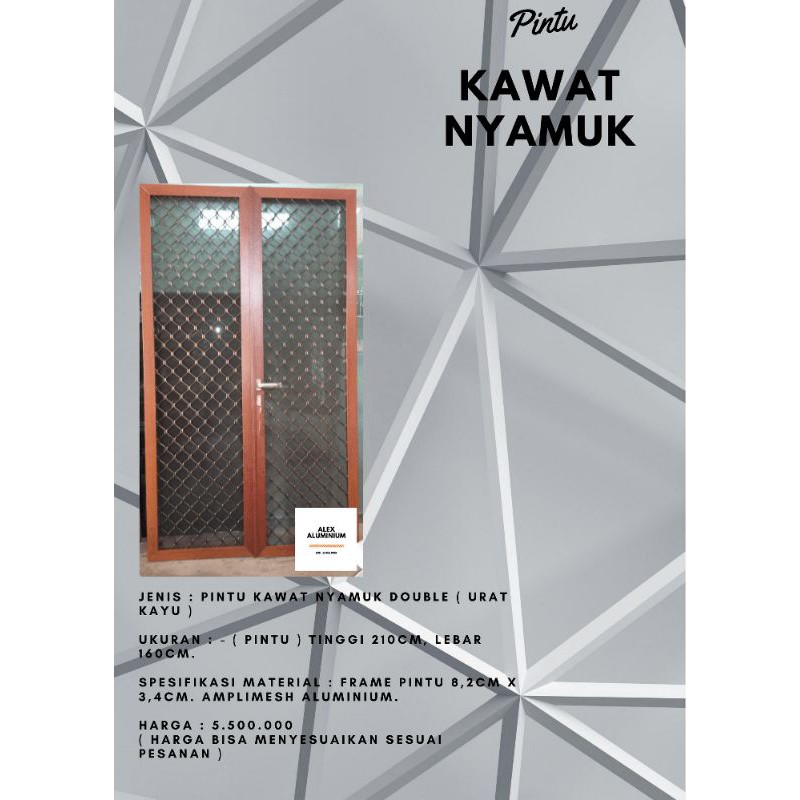 Pintu Kawat Nyamuk Aluminium