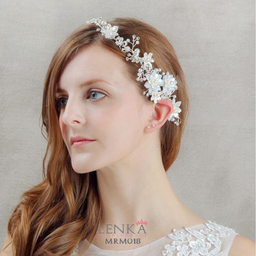 LENKA Aksesoris Rambut Sanggul Headpiece Wedding Crown Pesta MRM018