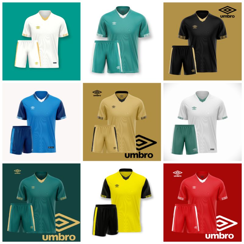 [ TERLARIS ] Stelan Jersey Futsal Umbro Classic Jersey Bola Umbro Hitam gold Putih Gold 2020 2021 20