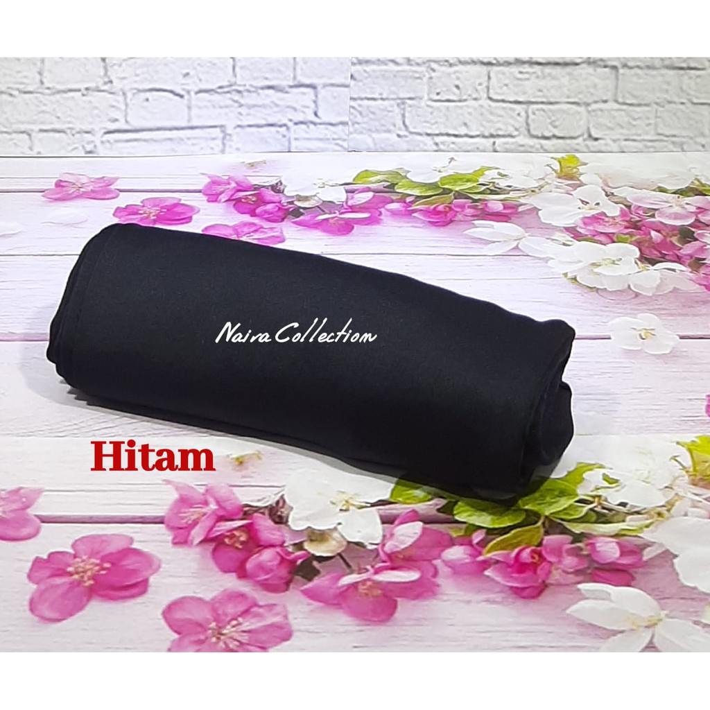Rok Panjang Spandek All Size Wanita Muslim Murah Bahan Jersey Licin Soft  Best Seller Bisa Cod-Hitam
