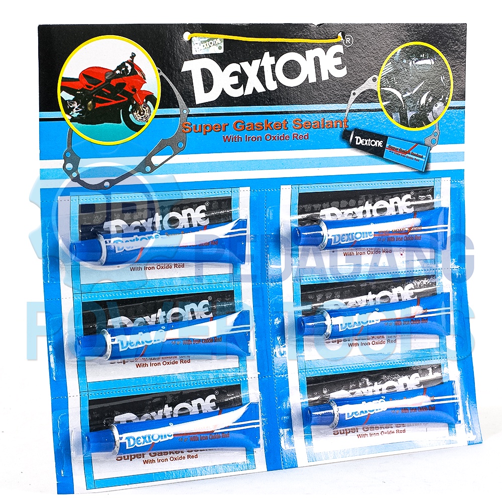 DEXTONE 6 PCS LEM SUPER GASKET SEALANT BIRU PEREKAT LOGAM SILICONE