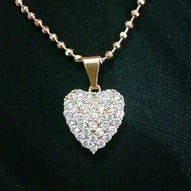 Kalung Bandul Hati Titanium