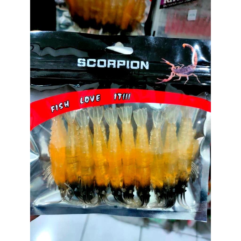 Umpan Pancing Casting scorpion Tiruan Udang glod 5cm
