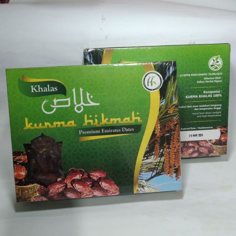 

Kurma khalas Hikmah Dates kholas Premium kemasan 1 kg