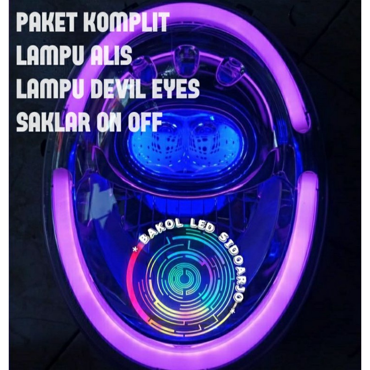 Lampu Alis + Devil/demon eyes SCOOPY Paket komplit I Lampu LED Alis SCOOPY I lampu alis murah
